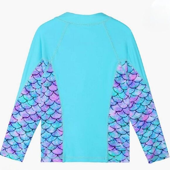 NWT Girls Swimsuit SPF UPF 50+ UV 3PCS Zip Up Rash Guard Swimwear & Tankini - Picture 4 of 5